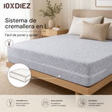 Capa de colchão estampada em caxemira cinza