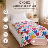 Capa de edredão ajustável Rafaella