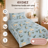 Saco-cama nórdico ajustável com fibra de coco