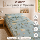 Saco-cama nórdico ajustável com fibra de coco