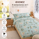 Saco-cama nórdico ajustável com fibra de coco